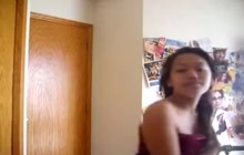 Filipina girl stripping on cam