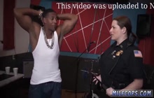 Busty milf cops hardcore fucking with black thug