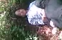 Asian slut in the forest