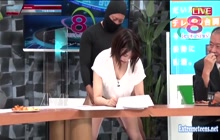Tadai Mahiro News Anchor Squirting As She Fucks On Live News Show Perverted Action
