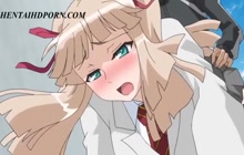 Teacher fills student hentai with cum