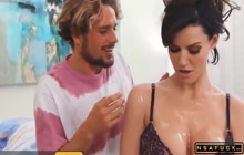 Horny anal sex milf Becky Bandini enjoys a nice massage