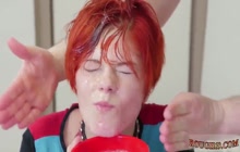Redhead slut brutal anal sex