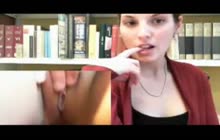 She masturbates in the library...